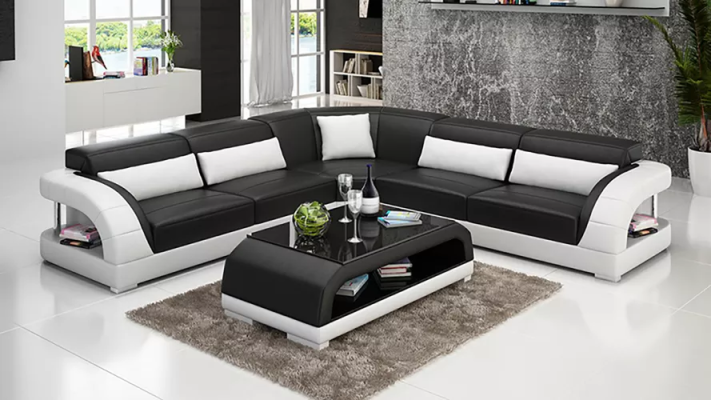 Sofá de cuero diseño sala de estar económico tapizado muebles sofá conjunto de asientos nuevo