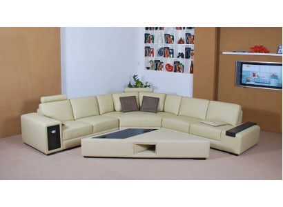 Sofá de diseño esquinero con otomana conjunto de tapizado de sofá de la sala