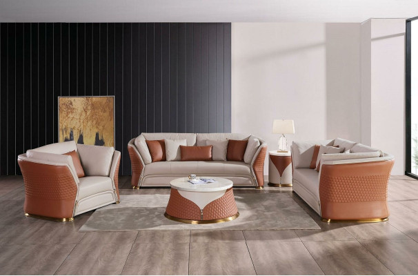 Muebles de salón Sofás Sofá Acolchado Sofá de 3 plazas Conjunto de sofás Sofá de cuero moderno nuevo