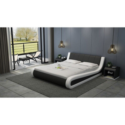 Cama Cama de cuero Cama tapizada Moderna habitación doble Cama matrimonial Camas