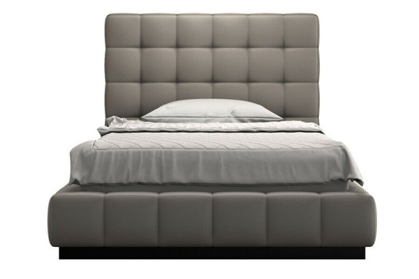 Cama tapizada de diseñador blanca Cama de cuero Cama doble Cama conyugal Cama de diseñador