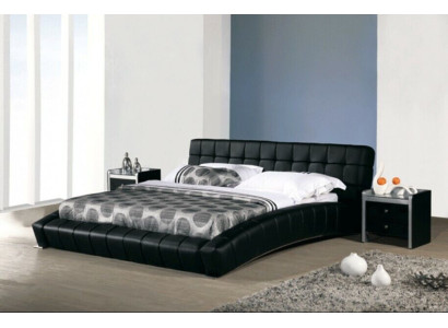 Cama tapizada Camas Cama Acolchado matrimonial Cuero Textil Diseñador Doble