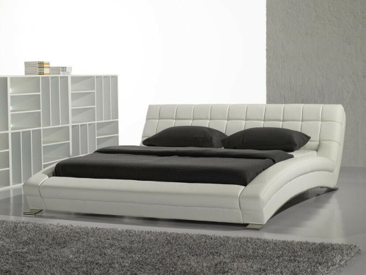Cama tapizada Camas Cama Acolchado matrimonial Cuero Textil Diseñador Doble