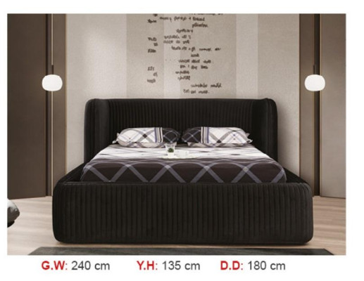 Camas Dormitorio Moderno Marco de Cama Nuevo Cama Tapizada Diseño Lujo Muebles Dobles