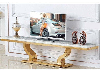 Moderno aparador mueble de TV estantería acero inoxidable cómoda consola nueva.