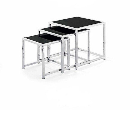 Establecer 3x mesa de centro mesa de café mesa auxiliar mesa de salón diseñador tablas