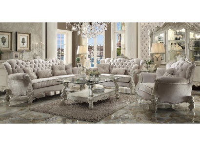 Conjunto de sofás Chesterfield 3+2 plazas, diseño de sofá acolchado.