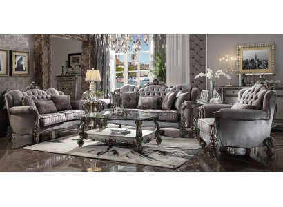 Sofá de 3 plazas y 2 plazas, almohadones clásicos de sofá de salón.