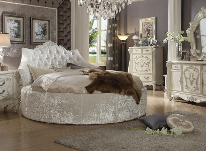 Cama 2x mesita de noche 3 piezas. Conjunto de dormitorio Camas nuevas Lujo Chesterfield