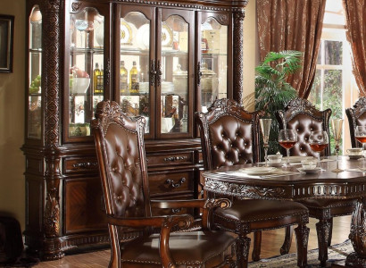 Vidrio de vitrina Bar Armario Casa Armarios Barroco Estante de pared Madera Vitrina