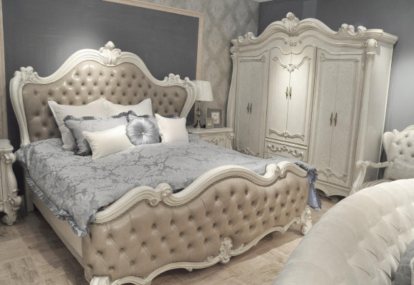 Chesterfield cama doble cama marco de cama de matrimonio diseño camas de lujo barroco antiguo.