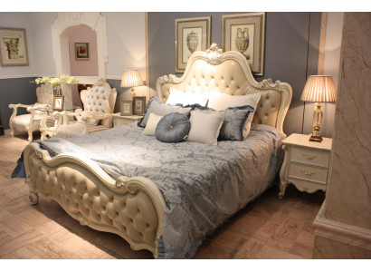 Diseño cama doble lujo dormitorio decoración camas cuero hotel 180x200cm