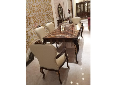 Sillas de comedor 6x juego de sillones de silla de salón club con reposabrazos de lujo