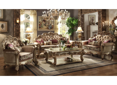 Conjunto de sofás de 3 plazas y 2 plazas. Clásico conjunto de muebles para sala de estar con sofás y cojines acolchados.