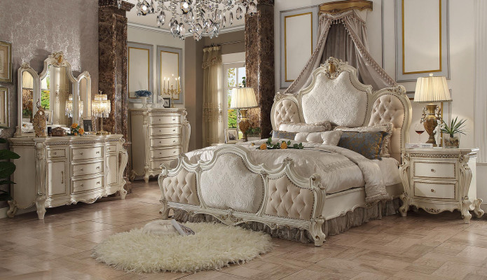 Cómoda de lujo con espejo estilo barroco rococó muebles clásicos de madera cómoda de 2 piezas