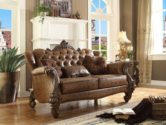 Sofá de 3 plazas conjunto de salón sofás sofá tapizado de cuero madera