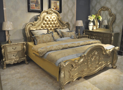 Cama cama capitoné de lujo dormitorio doble de madera barroca camas de cuero.