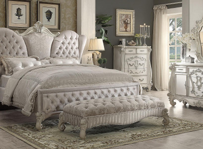 Cama Big Size Chesterfield real, camas de lujo del hotel barroco rococó.