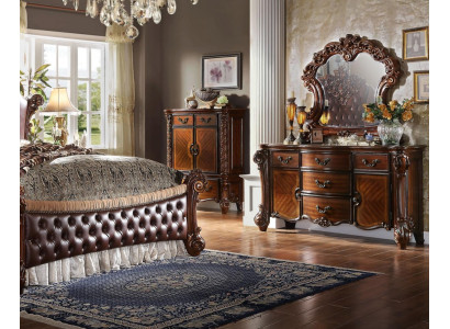 Cómoda con espejo Conjunto de dormitorio de armarios decorativos Cómodas Aparador de madera