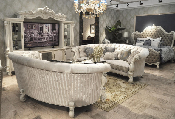 Conjunto completo de sofá de 4 plazas y 4 plazas, conjunto de diseño de sala de estar de 2 piezas.