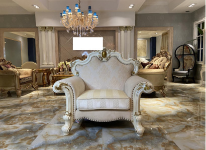 Textil Sillón 1 Plaza Sofá Tapizado Sofás Diseño Clásico Lujo Barroco