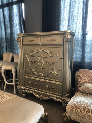 Clásica cómoda de estilo barroco antiguo sideboard cómodas de madera real.