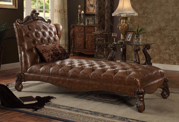 Sofá de lujo con chaise longue estilo antiguo Chaise Lounge Barroco Rococó.