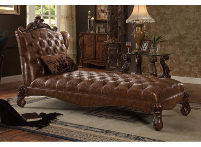 Sofá de lujo con chaise longue estilo antiguo Chaise Lounge Barroco Rococó.