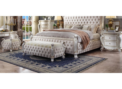 Chaiselongue Tumbona Sillón Tumbona Taburete de lujo otomano de Chesterfield Textil