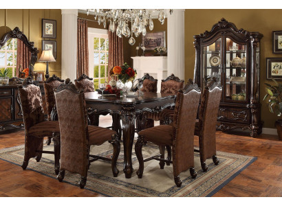 Barroco antiguo Mesa de comedor de estilo de madera Mesa de diseño clásico real