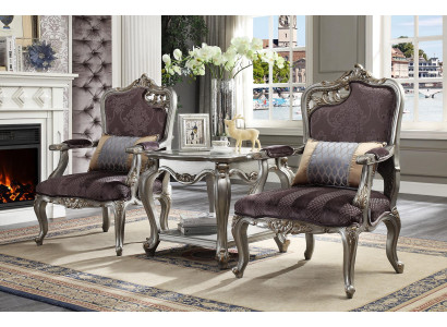 Trono Sillón Real Tapizado 1 Plaza Estilo Antiguo Silla Asiento Individual de Madera