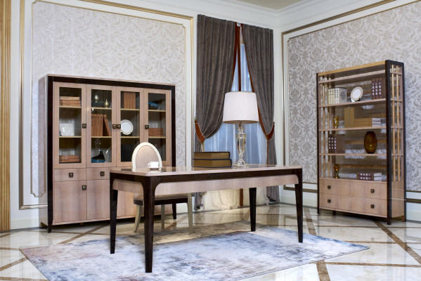 Juego de oficina conjunto muebles escritorio mesa armario estante completo 4 piezas.