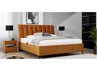 Cama Naranja Dormitorio Tapicería Muebles Textiles Estilo Moderno Camas