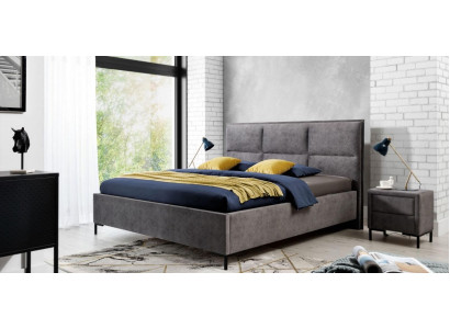 Cama Gris Dormitorio Madera Muebles Textil Estilo clásico de art déco