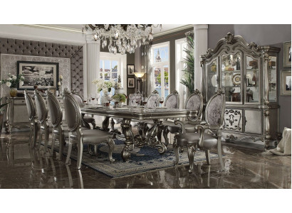 Juego de comedor Barroco Rococó Mesa 10 sillas Aparador Cómoda de 13 piezas.