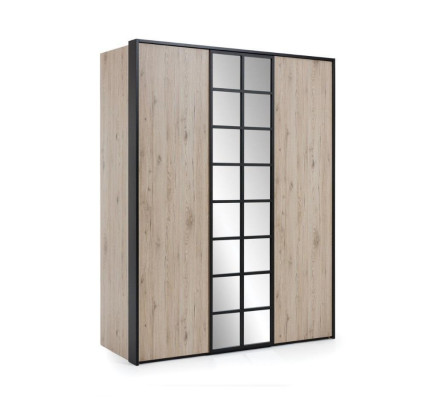 Armario de color marrón de madera, diseño de muebles de lujo para dormitorio moderno.