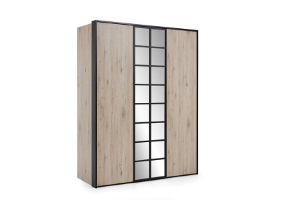Armario de color marrón de madera, diseño de muebles de lujo para dormitorio moderno.