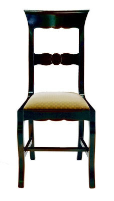 Silla de madera de diseño, silla de comedor de lujo, muebles de madera clásicos, silla.