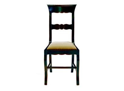 Silla de madera de diseño, silla de comedor de lujo, muebles de madera clásicos, silla.