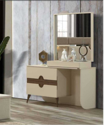 Mesa de maquillaje beige con espejo Diseño de muebles de dormitorio Konso lNeu