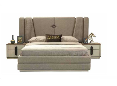 Cama mesita de noche 3 piezas conjunto de dormitorio Diseño elegante Moderno Lujo Camas