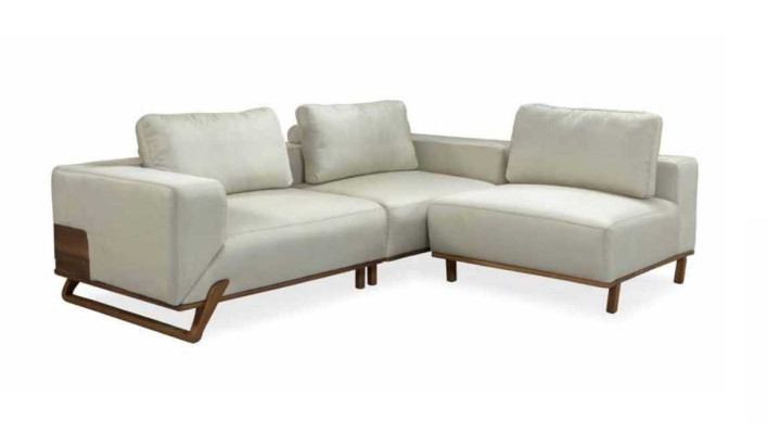 Diseño de sofá de sala de estar Muebles de esquina de sofá con tapicería textil Sofá en forma de L Sofás