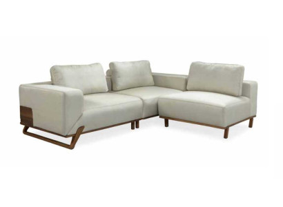 Diseño de sofá de sala de estar Muebles de esquina de sofá con tapicería textil Sofá en forma de L Sofás