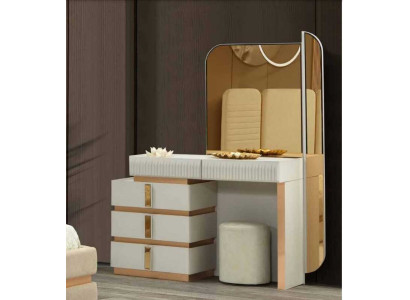 Tocador moderno beige con espejo altura 180 cm muebles de lujo nuevos