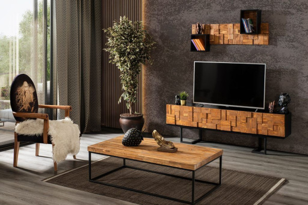 Mesa de centro Loft diseño muebles mesa 120x80 mesa de madera de sala mesas de centro