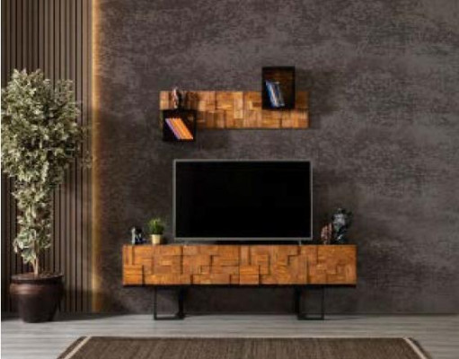 Moderno armario de madera cómoda aparador soporte para televisión mueble de armario de 180 cm.
