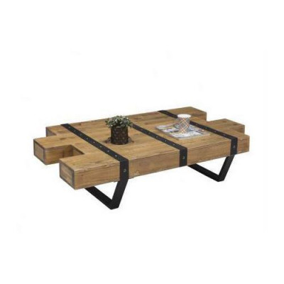 Mesa de centro Loft de diseño Muebles Mesa 130x80 Mesa de madera para sala de estar Mesas de centro