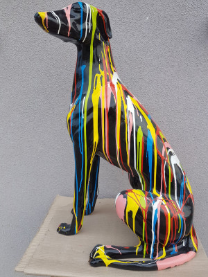 Figura abstracta hecha a mano decorativa para el hogar, esculturas, estatuas, figuras de perros