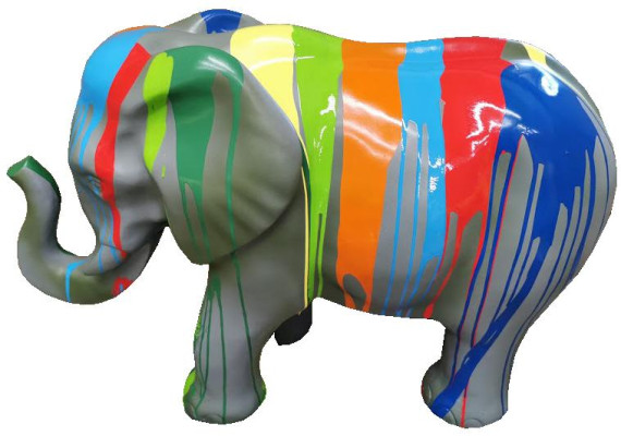 Estatua de figura de diseñador, figuras modernas, decoración, elefante decorativo, esculturas de jardín.