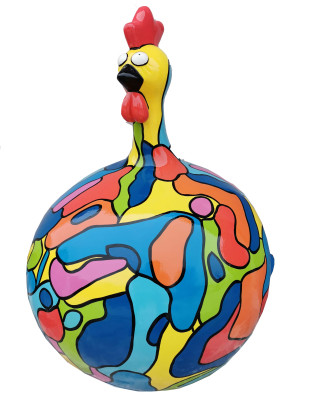 Figura de pollo abstracto hecha a mano, decoración para el hogar, esculturas, estatuas, figuras.